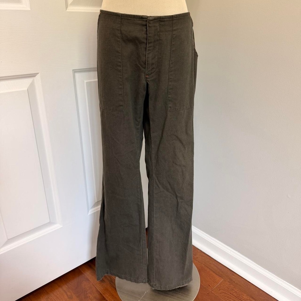 Y2K OLIVE GREEN OLD NAVY NO WAIST UTILITY STYLE PANTS